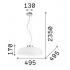 ARIA BIAŁA LAMPA WISZĄCA   059679 Ideal-Lux